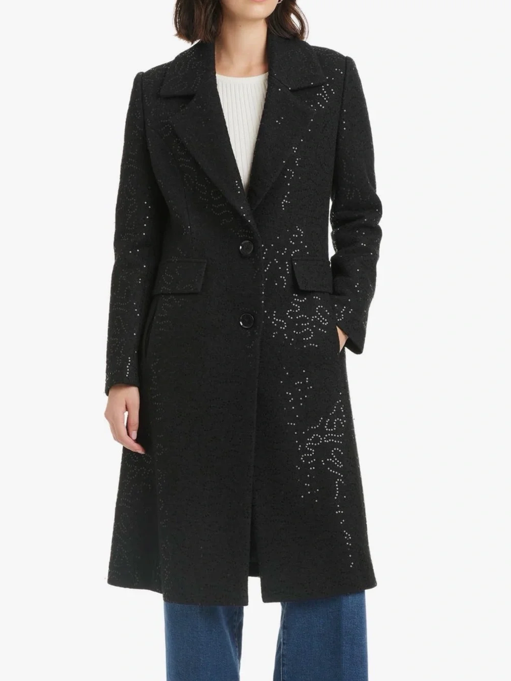 kate spade Sequin Longline Coat
